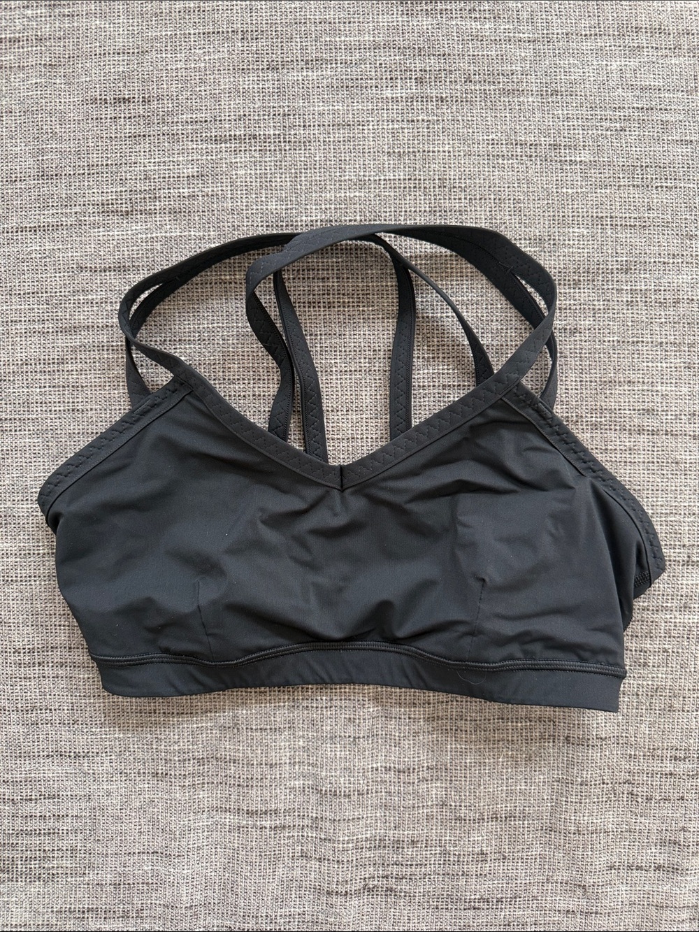 lululemon athletica Black Strappy Low-Profile Sports Bra